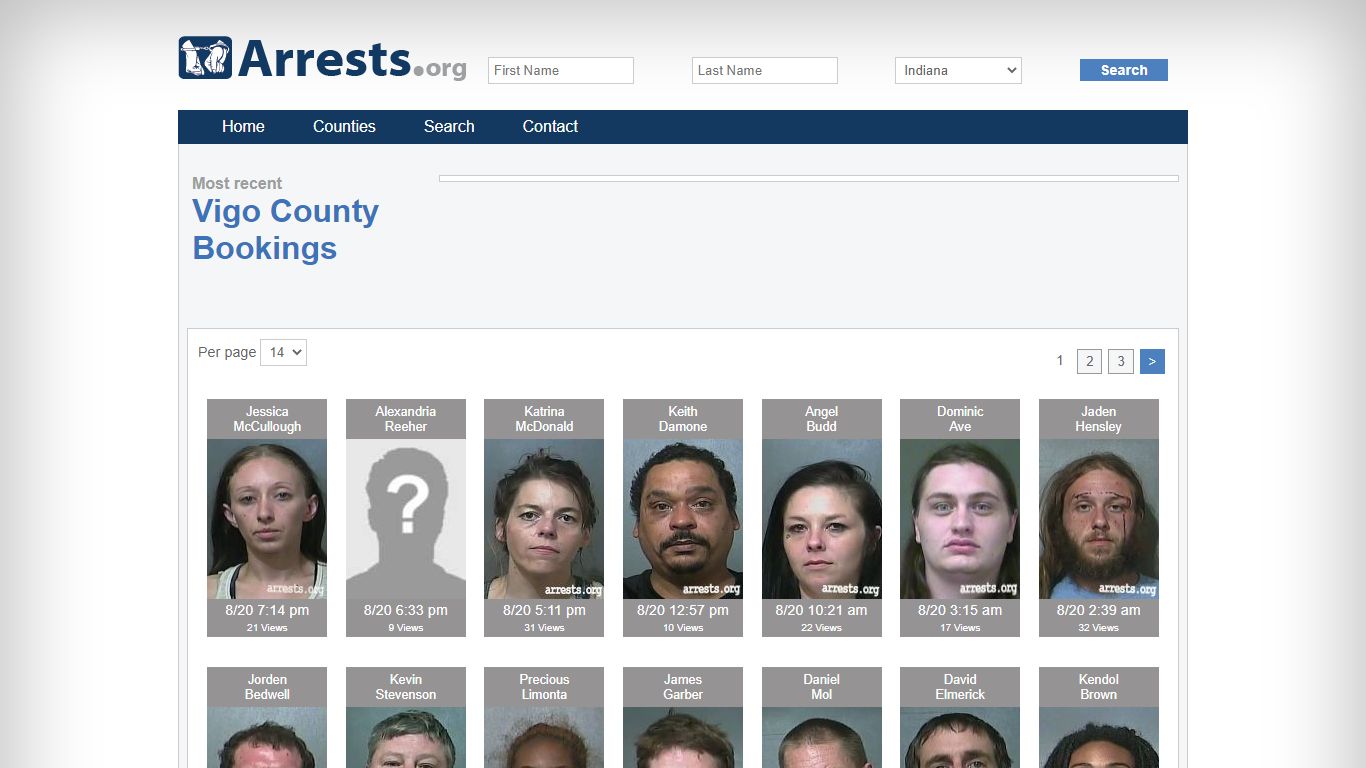 Vigo County Arrests and Inmate Search