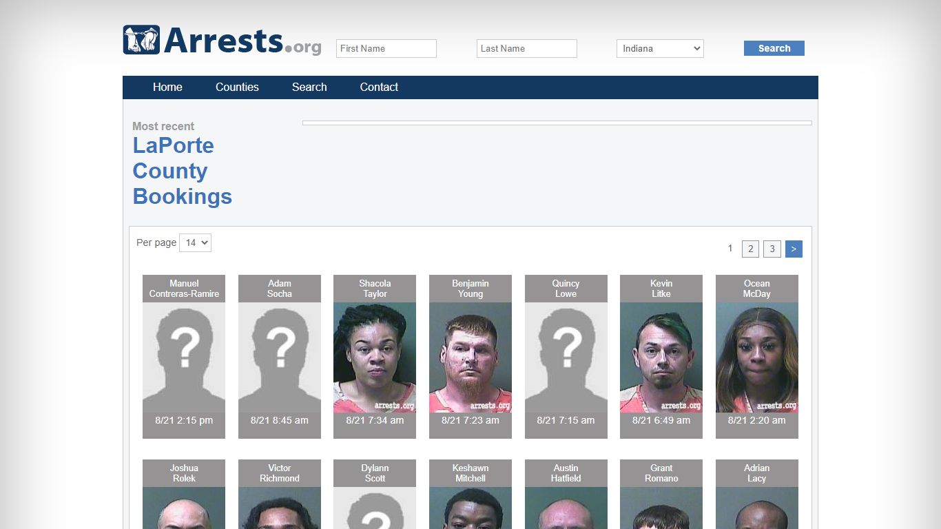 LaPorte County Arrests and Inmate Search